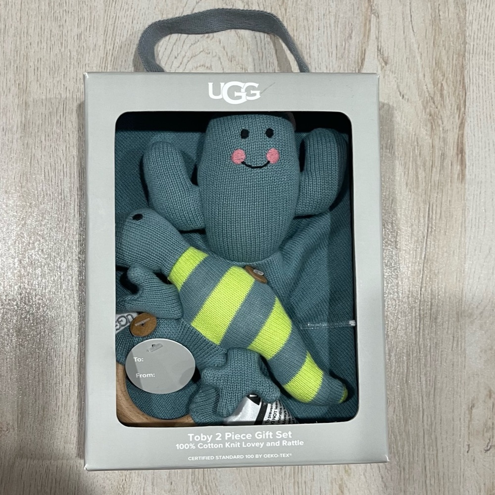 UGG LOVEY & RATTLE SET FOR BABY - Picture 4 of 6